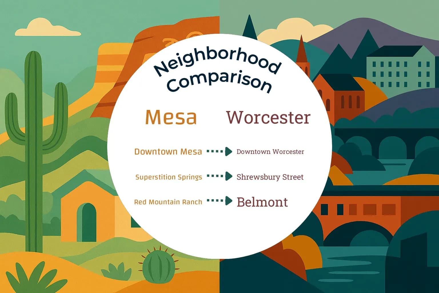 Mesa vs Worcester Neighborhood Comparison