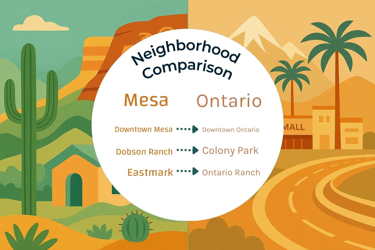 Mesa vs Ontario Neighborhood Comparison