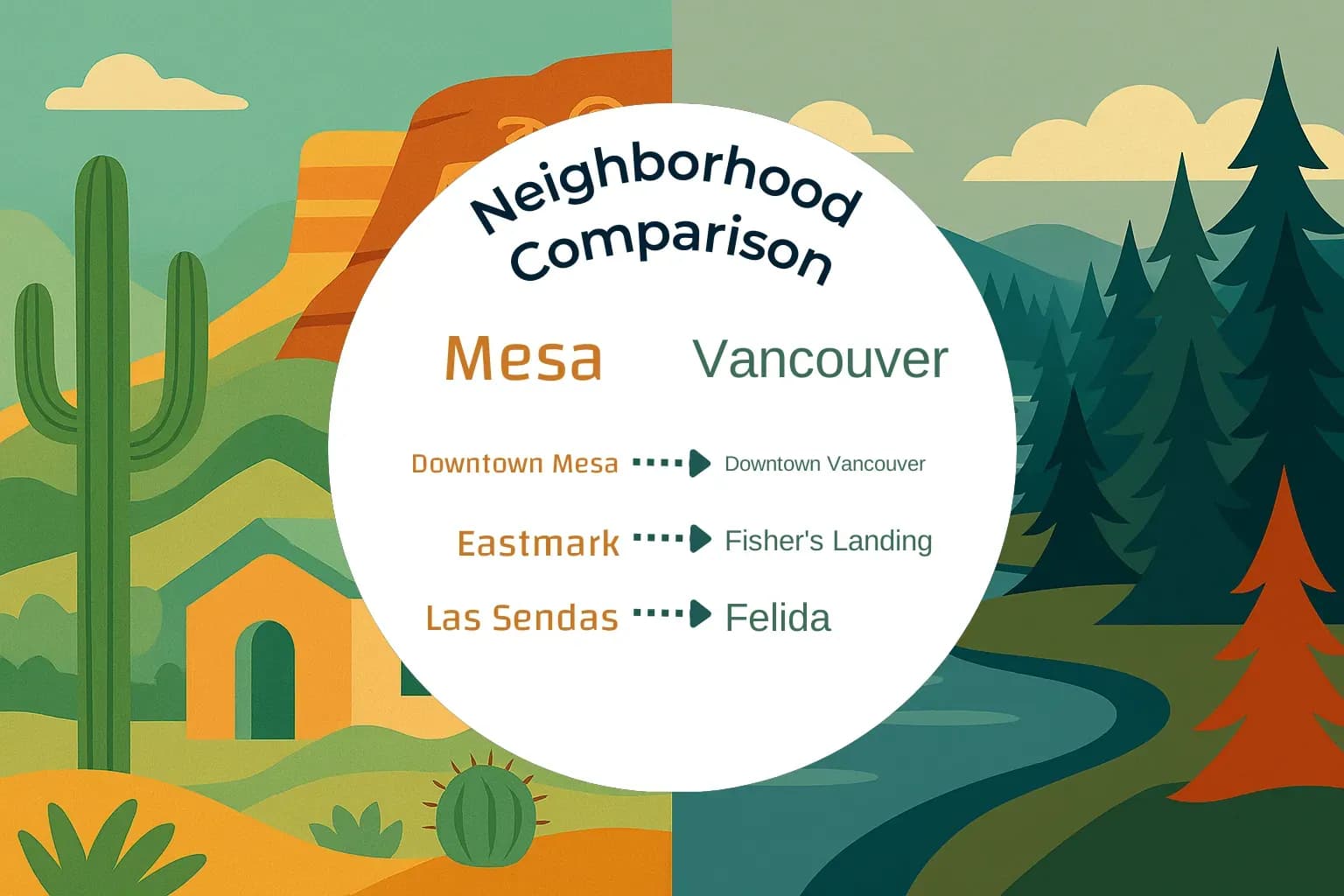 Mesa vs Vancouver Neighborhood Comparison