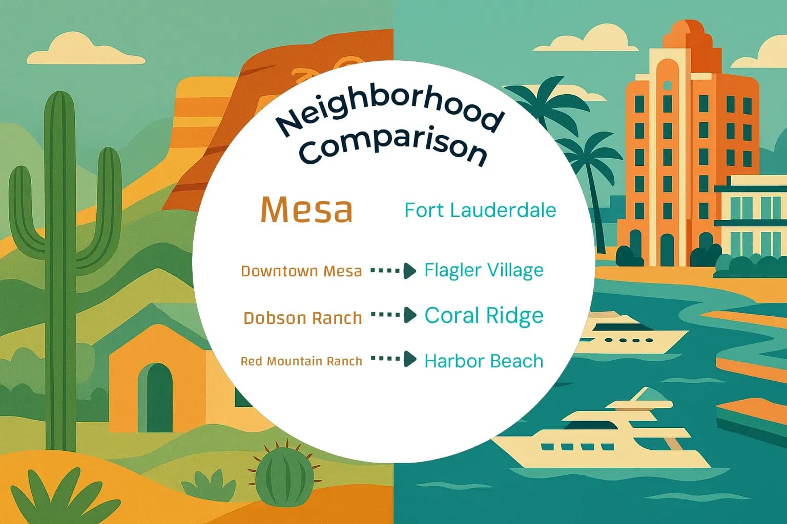Mesa vs Fort Lauderdale Neighborhood Comparison