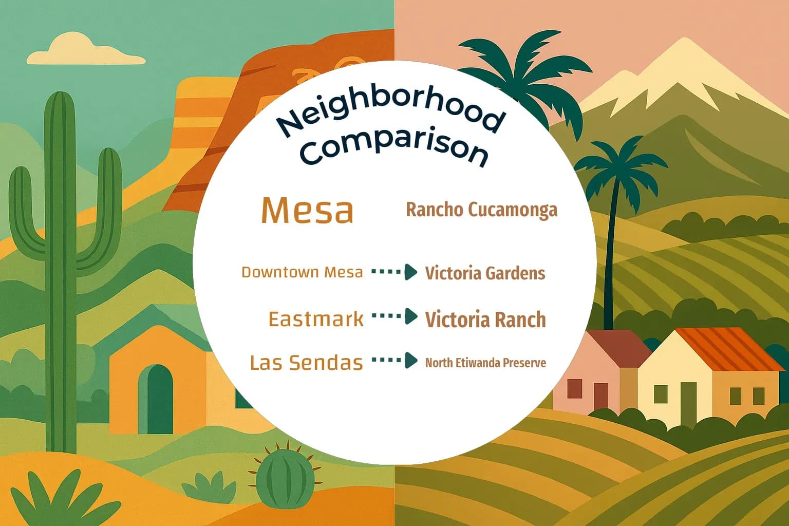 Mesa vs Rancho Cucamonga Neighborhood Comparison