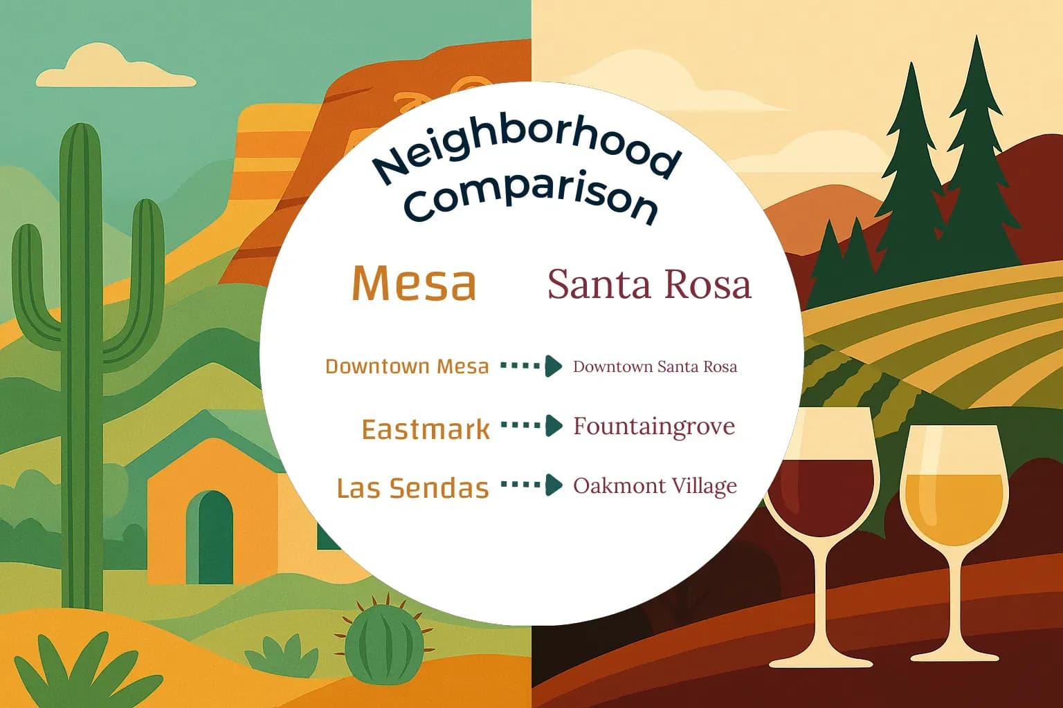 Mesa vs Santa Rosa Neighborhood Comparison