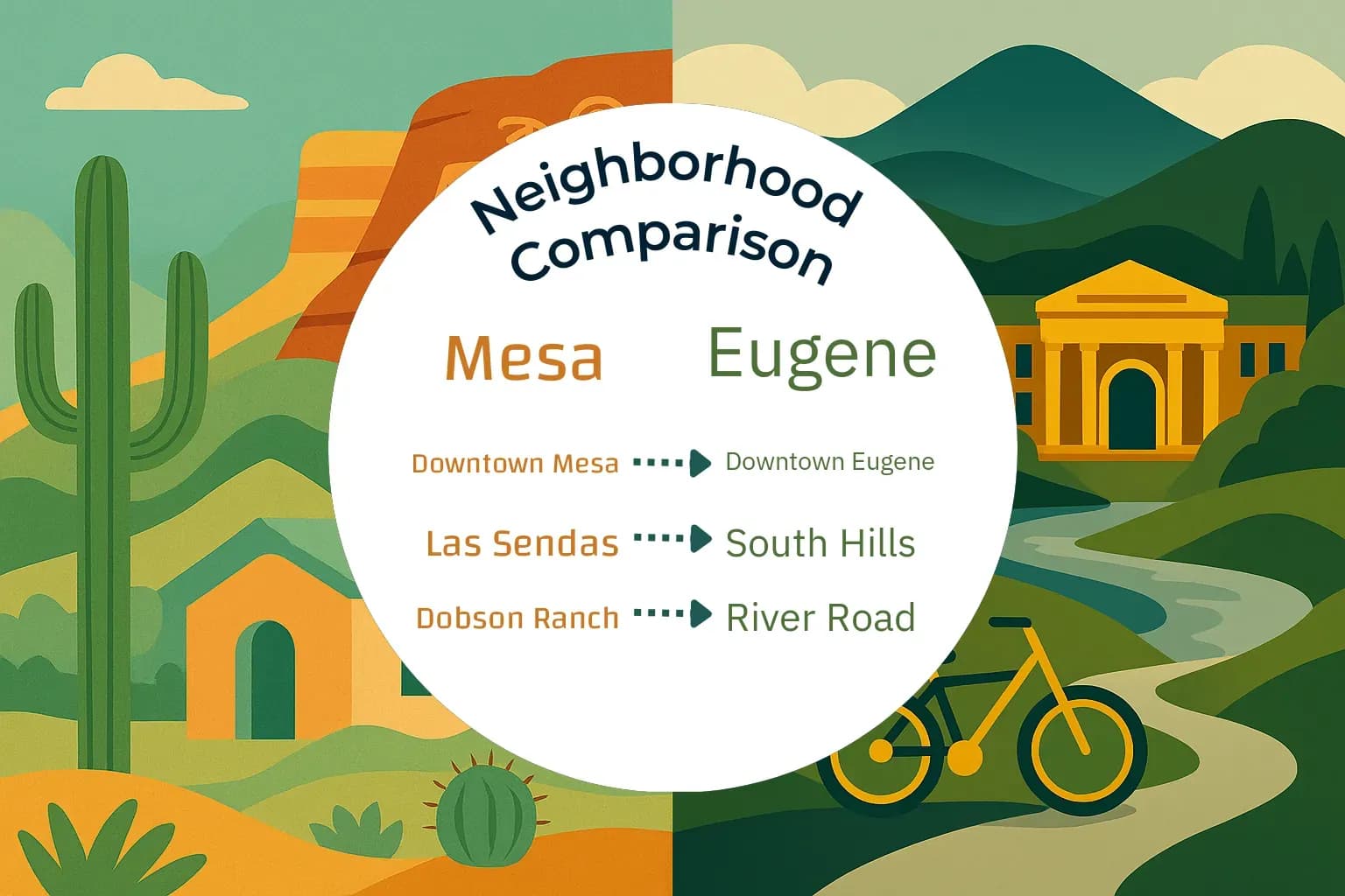 Mesa vs Eugene Neighborhood Comparison