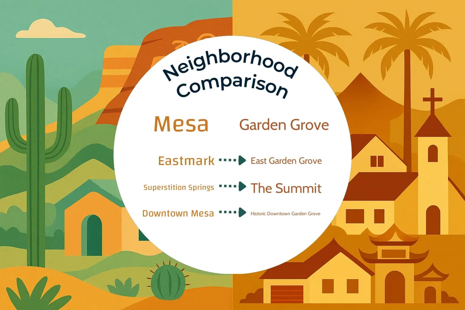 Mesa vs Garden Grove Neighborhood Comparison