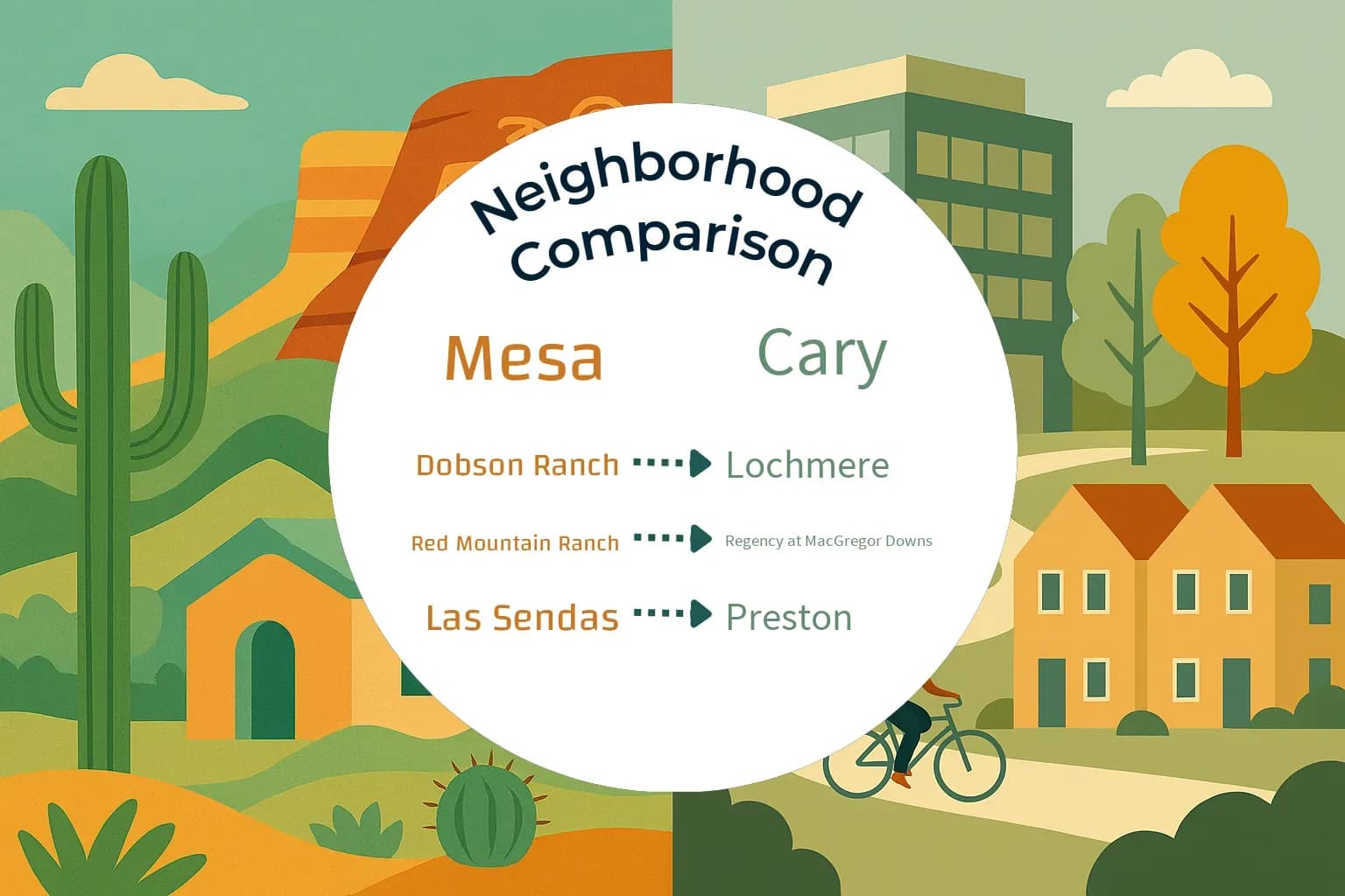 Mesa vs Cary Neighborhood Comparison