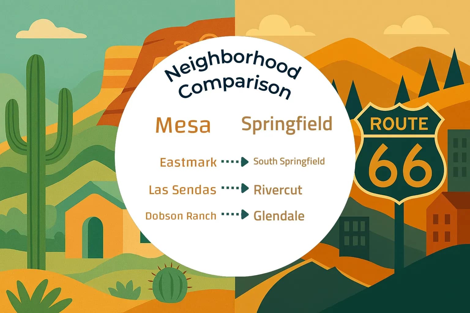 Mesa vs Springfield Neighborhood Comparison