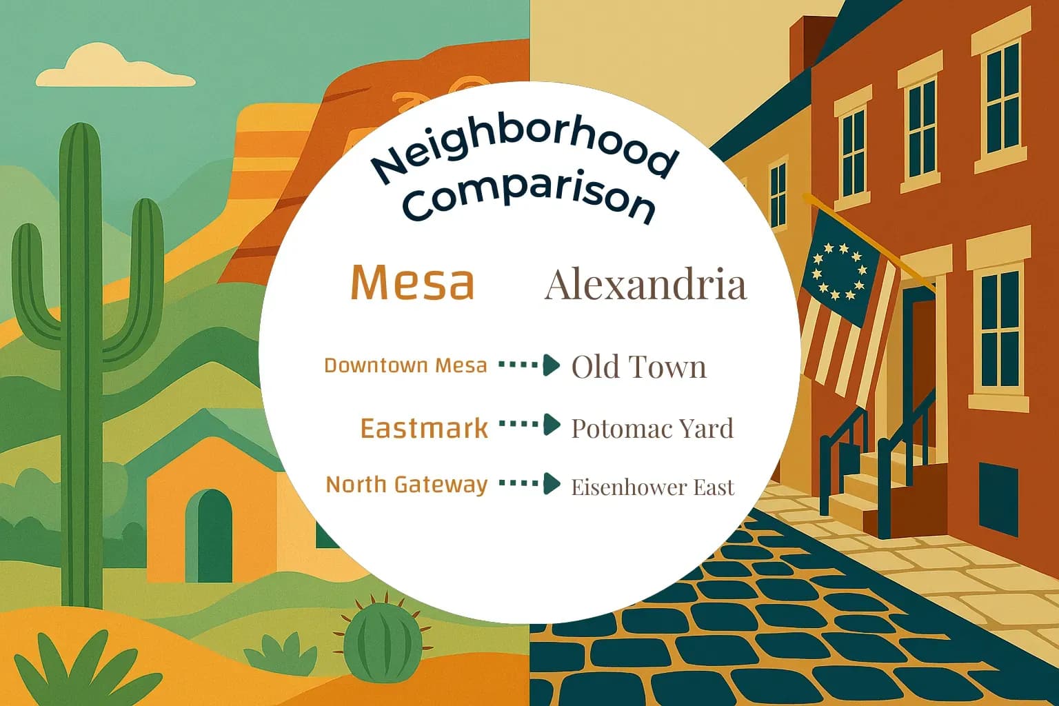 Mesa vs Alexandria Neighborhood Comparison