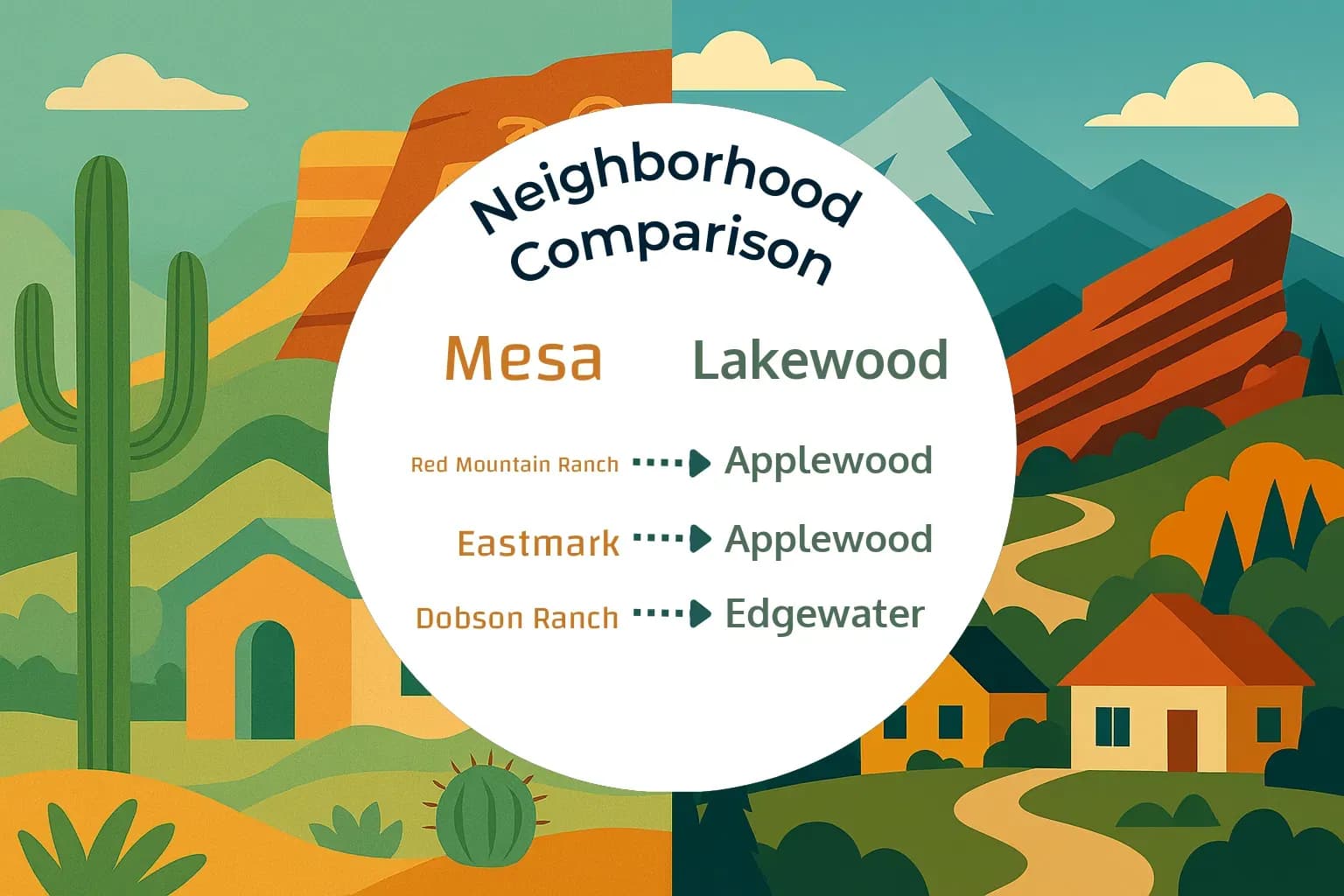 Mesa vs Lakewood Neighborhood Comparison
