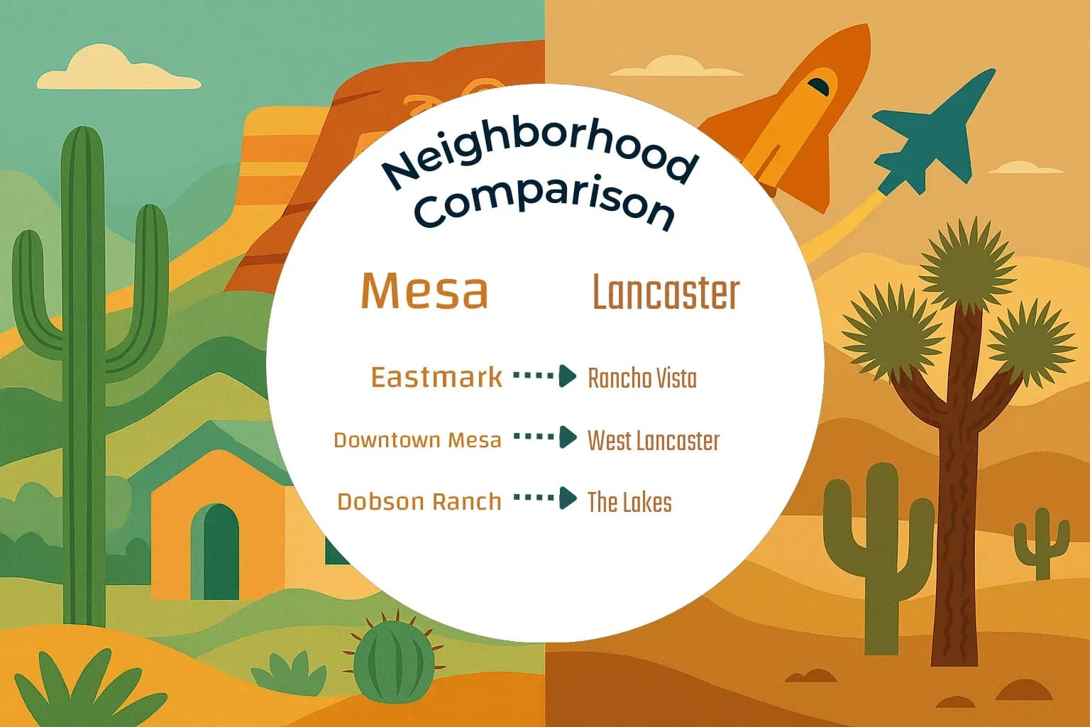 Mesa vs Lancaster Neighborhood Comparison
