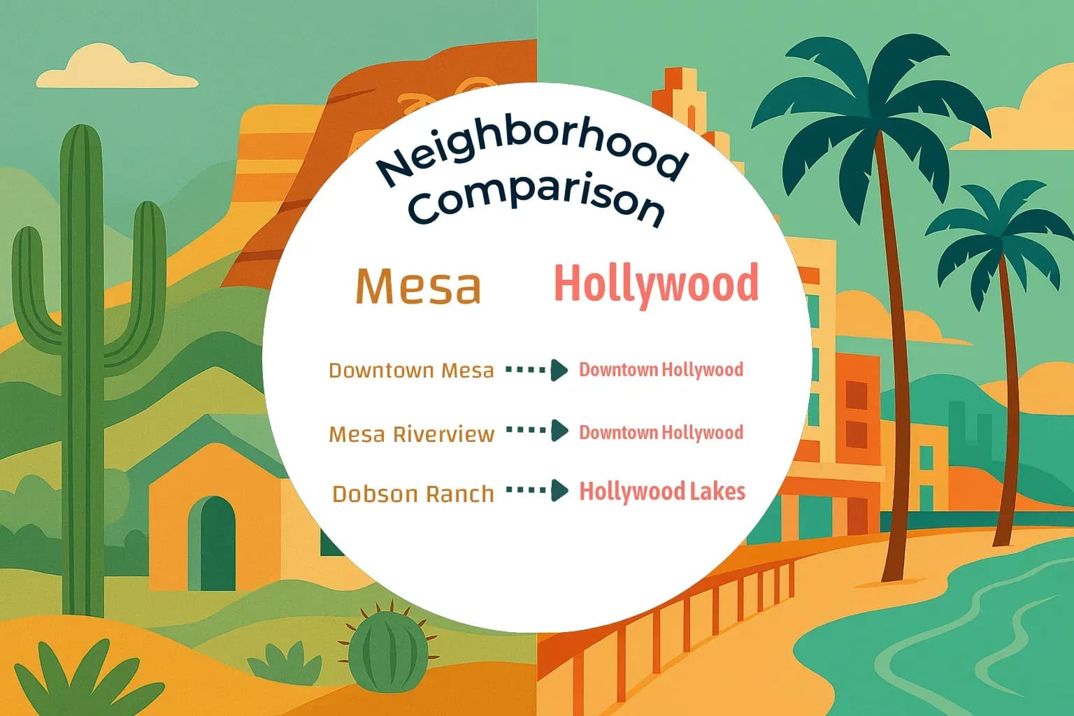 Mesa vs Hollywood Neighborhood Comparison