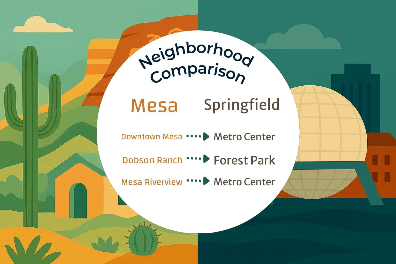 Mesa vs Springfield Neighborhood Comparison