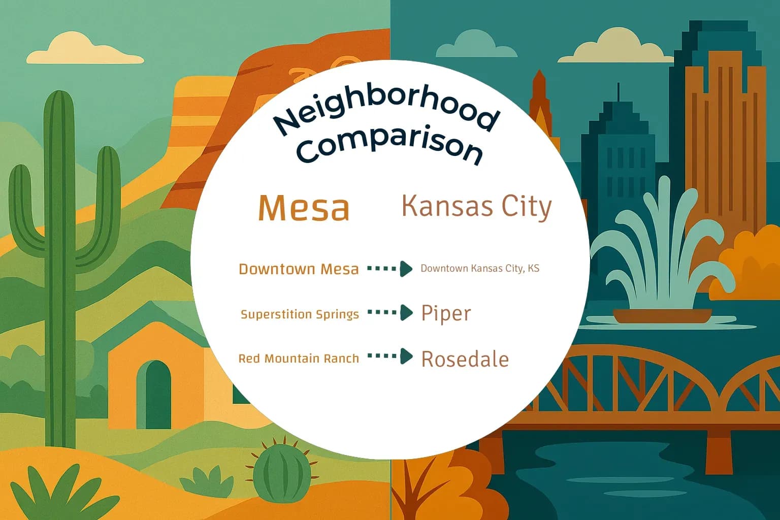 Mesa vs Kansas City Neighborhood Comparison