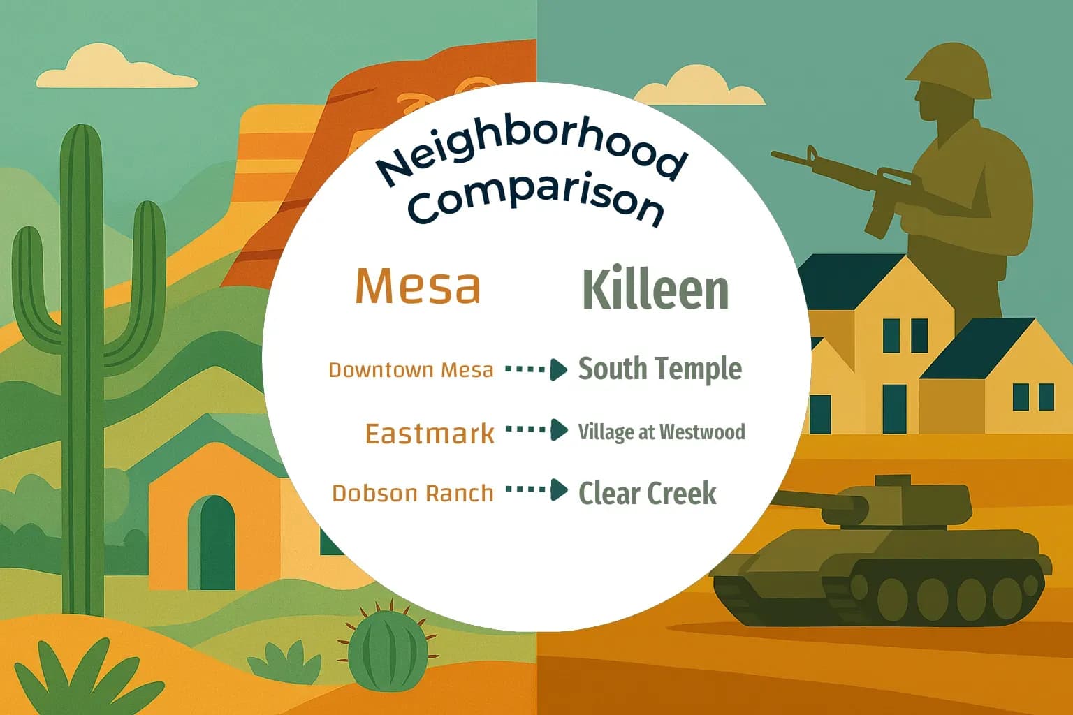 Mesa vs Killeen Neighborhood Comparison