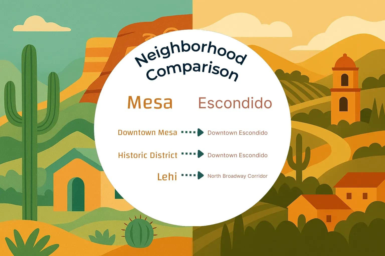 Mesa vs Escondido Neighborhood Comparison