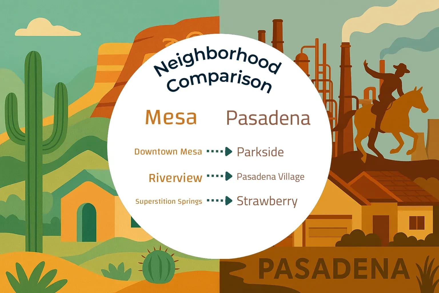 Mesa vs Pasadena Neighborhood Comparison