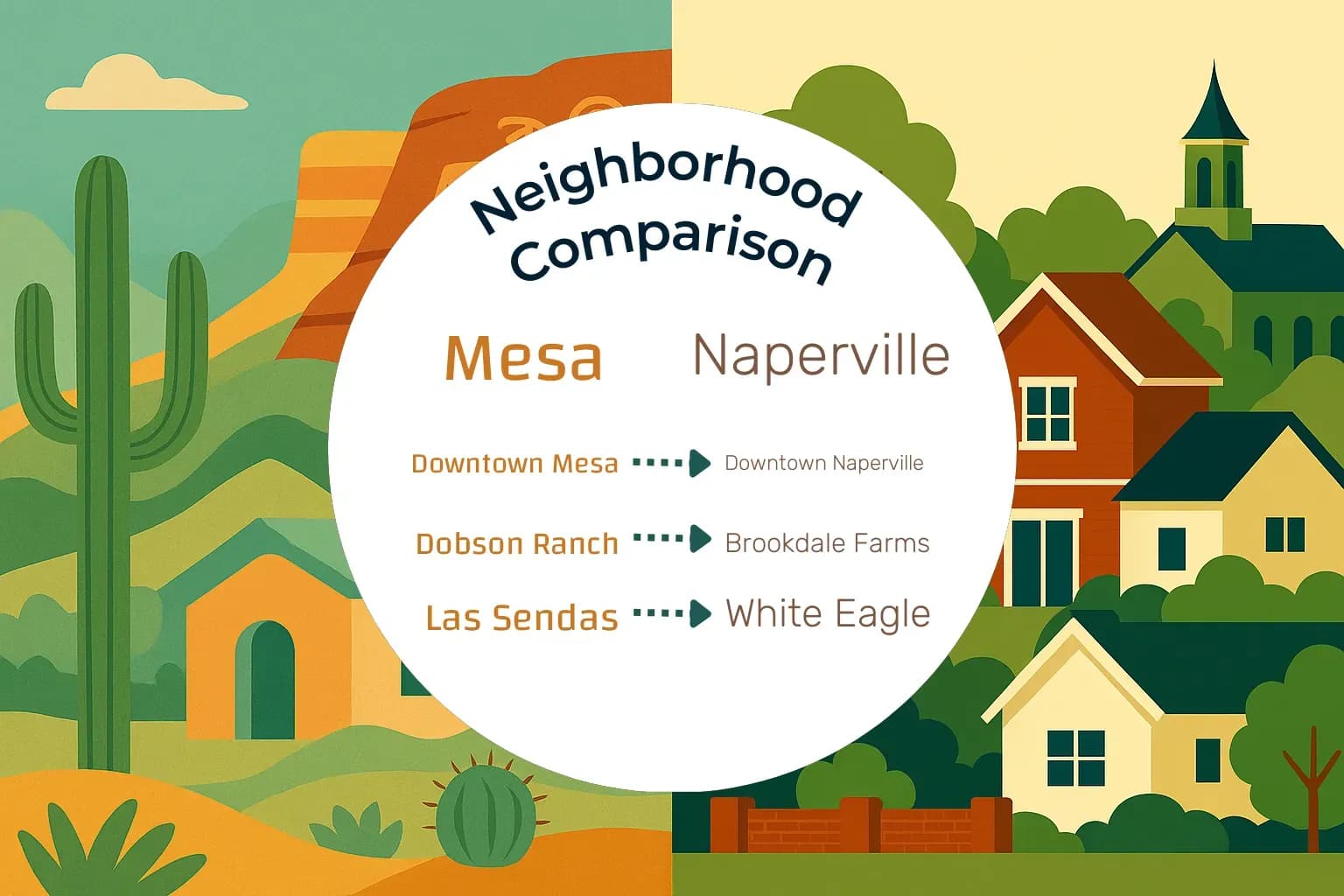 Mesa vs Naperville Neighborhood Comparison