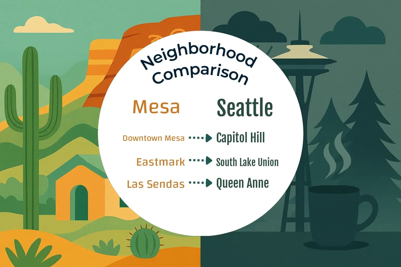 Mesa vs Seattle Neighborhood Comparison