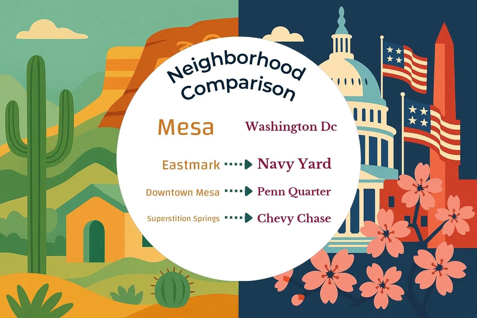 Mesa vs Washington DC Neighborhood Comparison