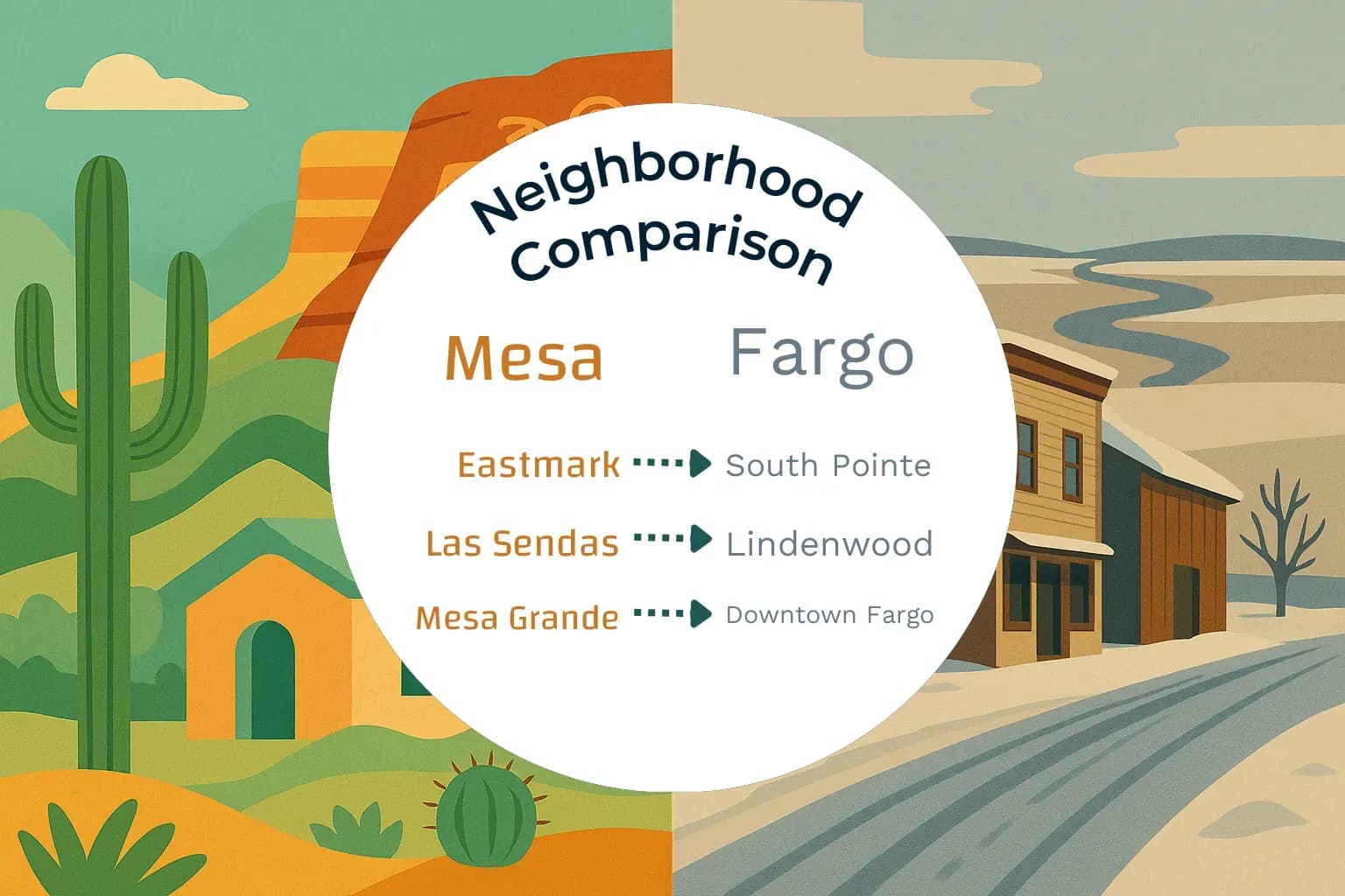 Mesa vs Fargo Neighborhood Comparison