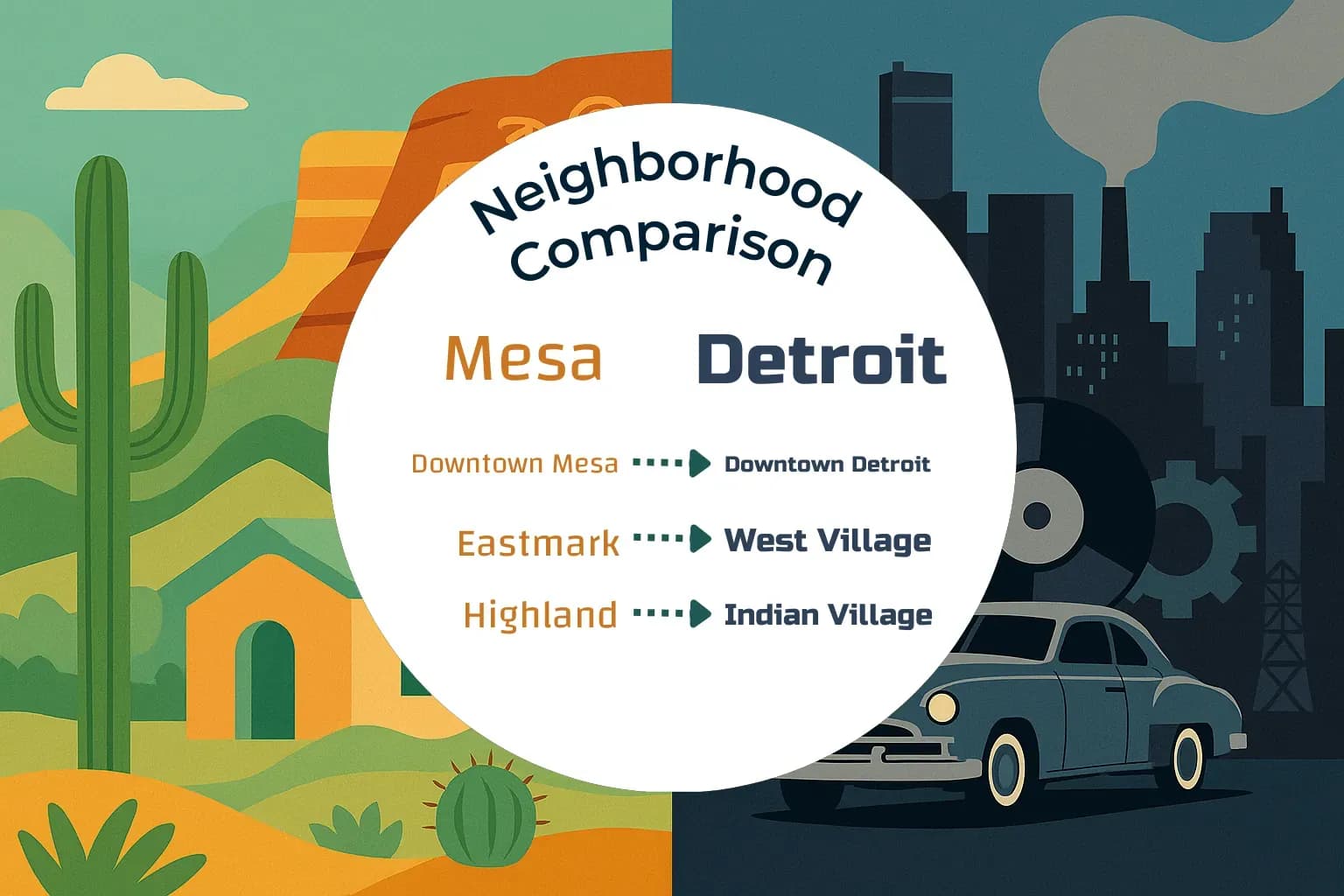 Mesa vs Detroit Neighborhood Comparison