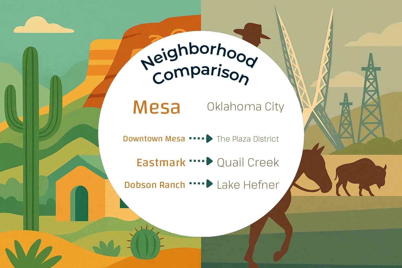 Mesa vs Oklahoma City Neighborhood Comparison