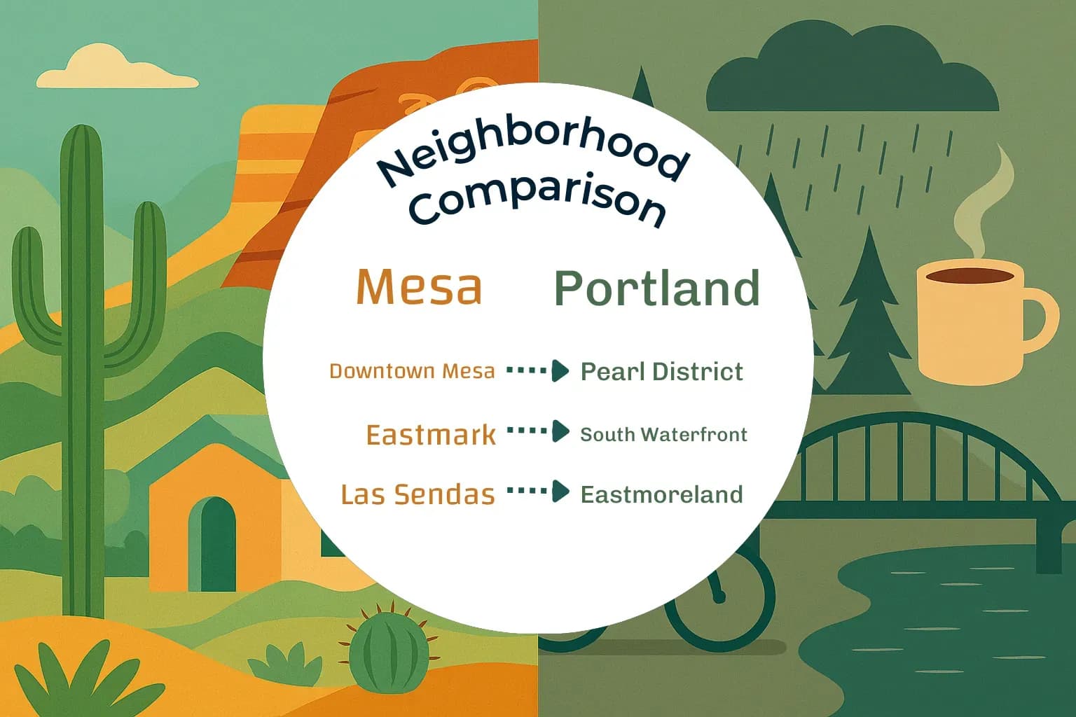 Mesa vs Portland Neighborhood Comparison