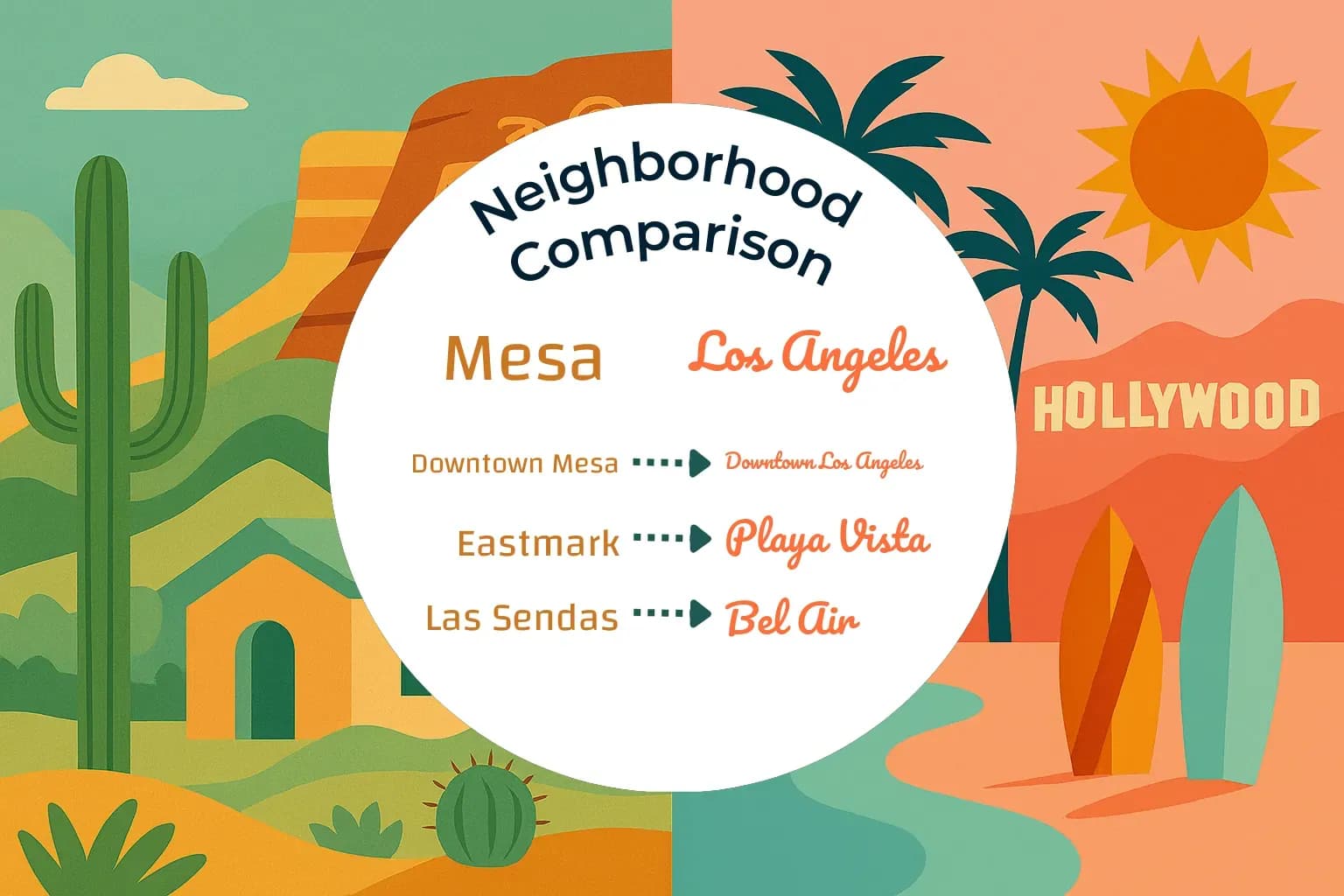 Mesa vs Los Angeles Neighborhood Comparison