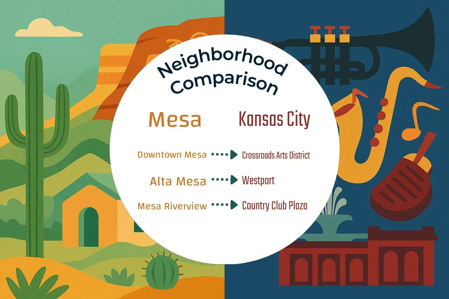 Mesa vs Kansas City Neighborhood Comparison