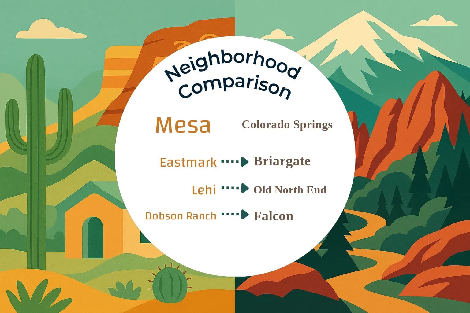 Mesa vs Colorado Springs Neighborhood Comparison