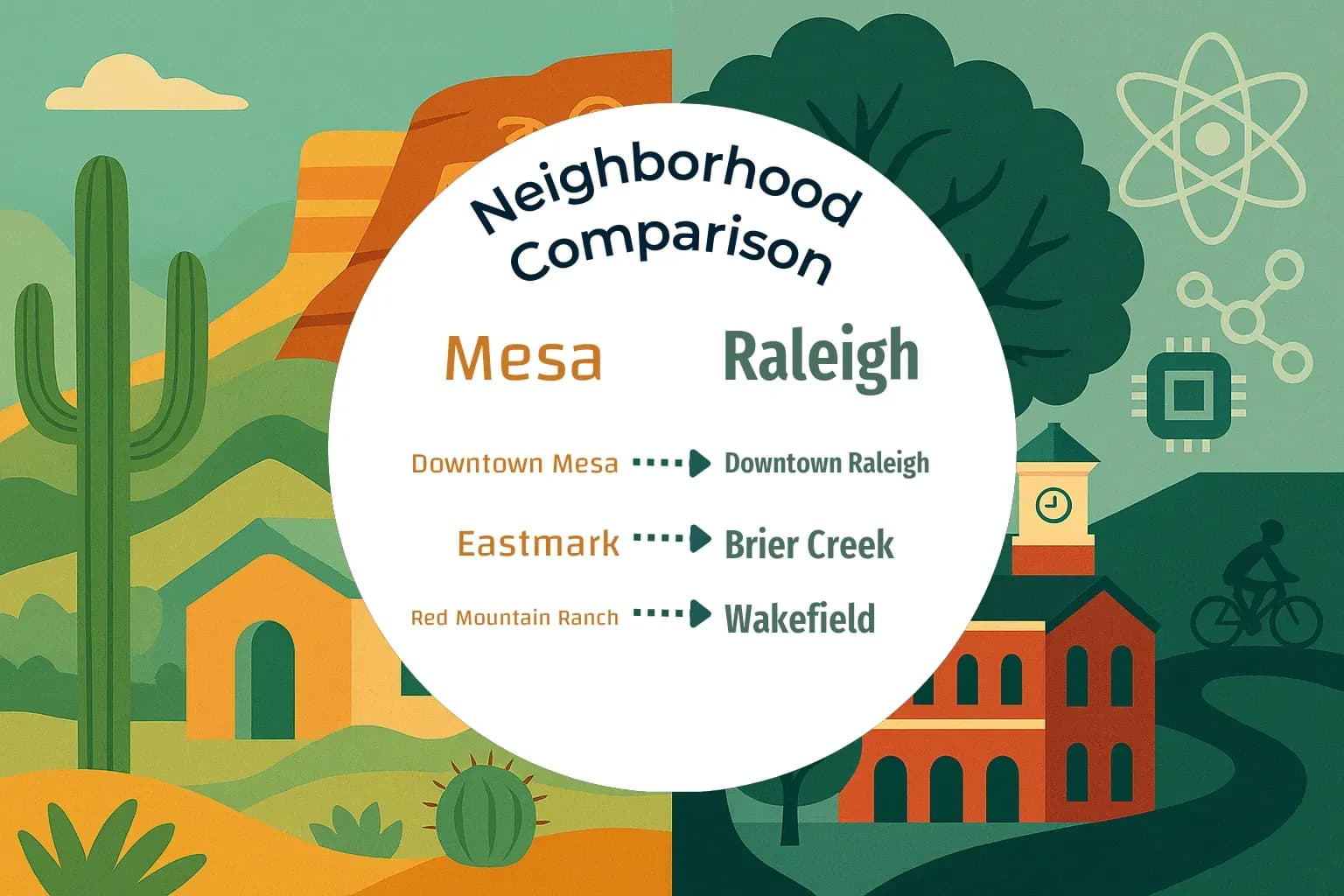 Mesa vs Raleigh Neighborhood Comparison