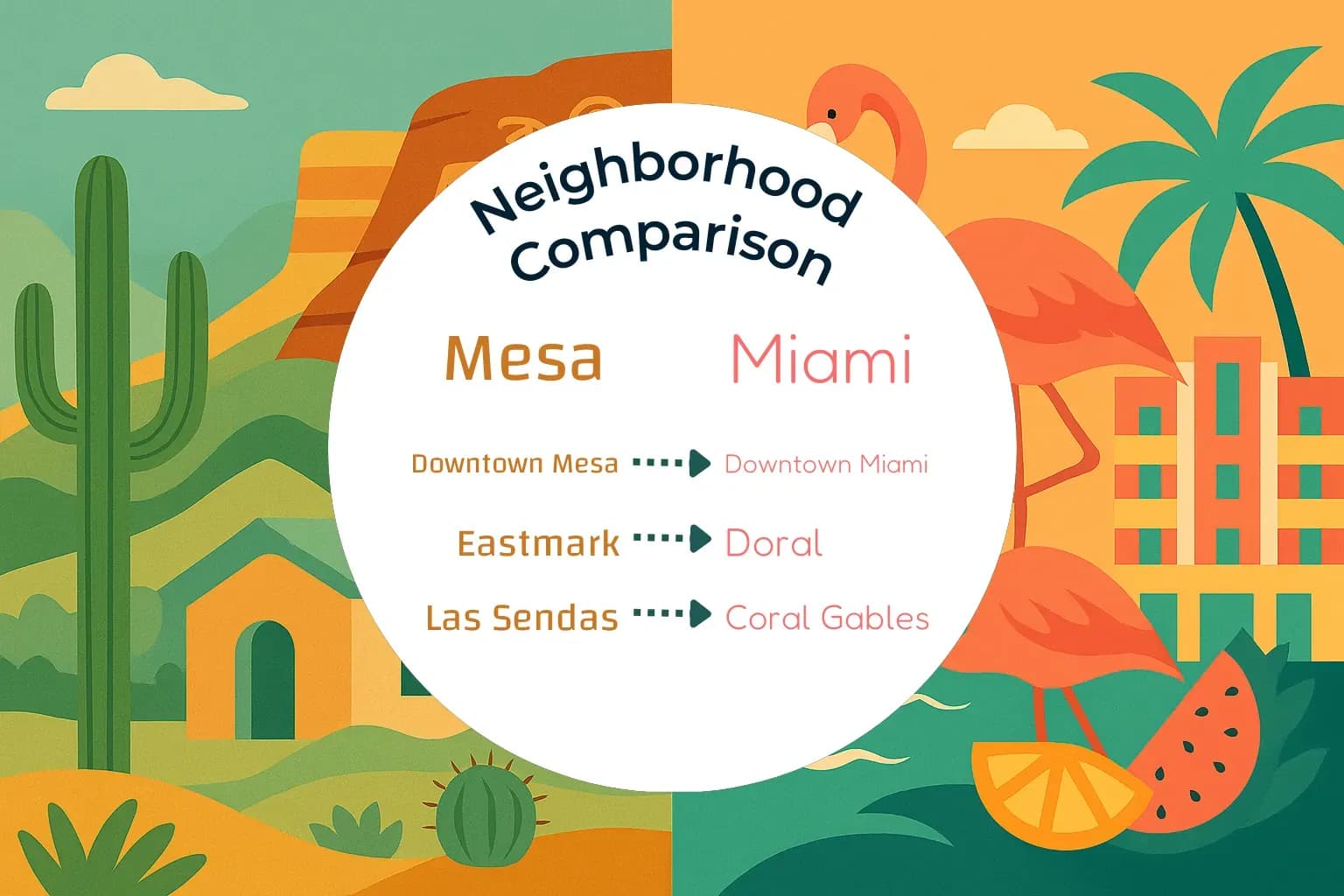 Mesa vs Miami Neighborhood Comparison
