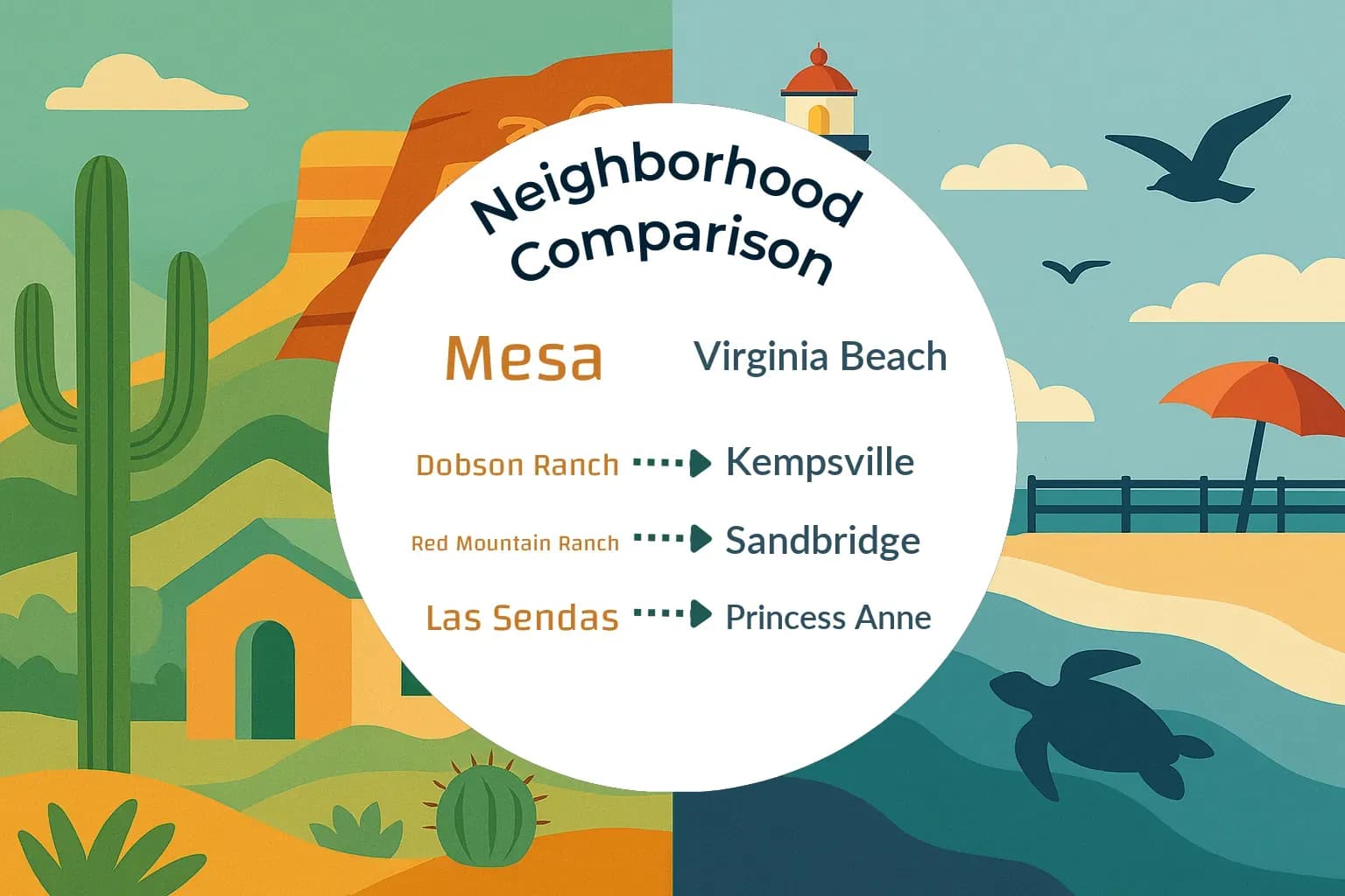Mesa vs Virginia Beach Neighborhood Comparison