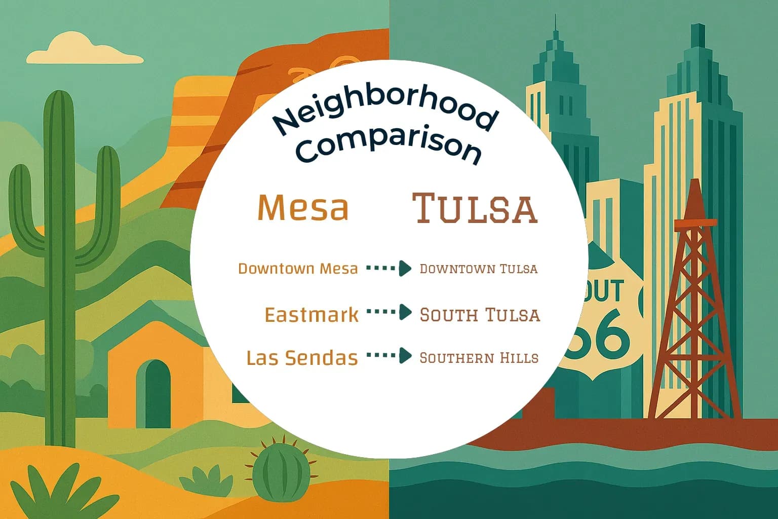 Mesa vs Tulsa Neighborhood Comparison