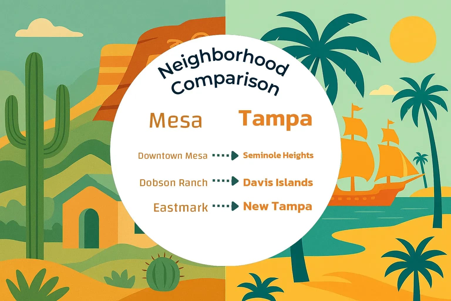 Mesa vs Tampa Neighborhood Comparison