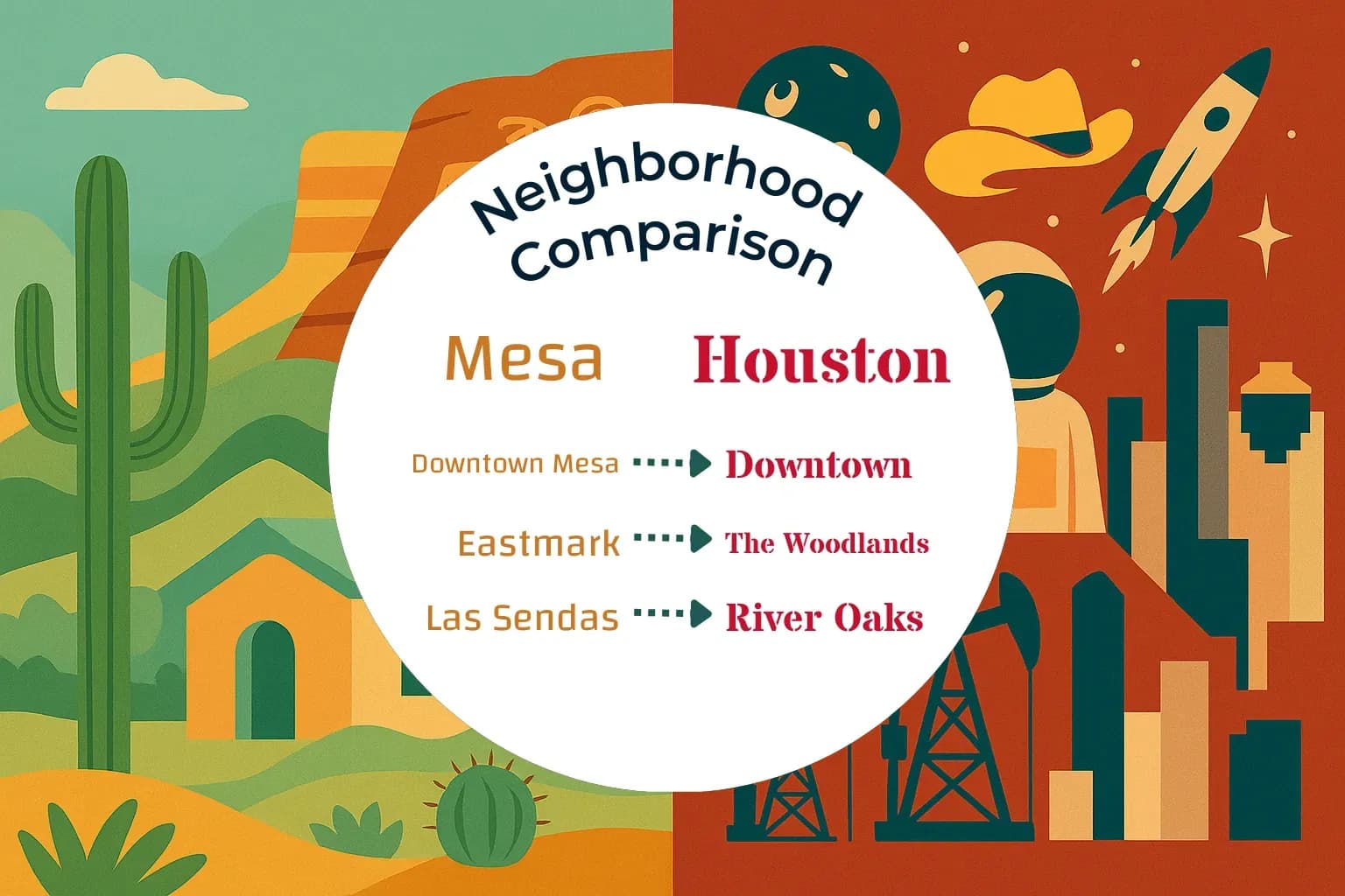 Mesa vs Houston Neighborhood Comparison
