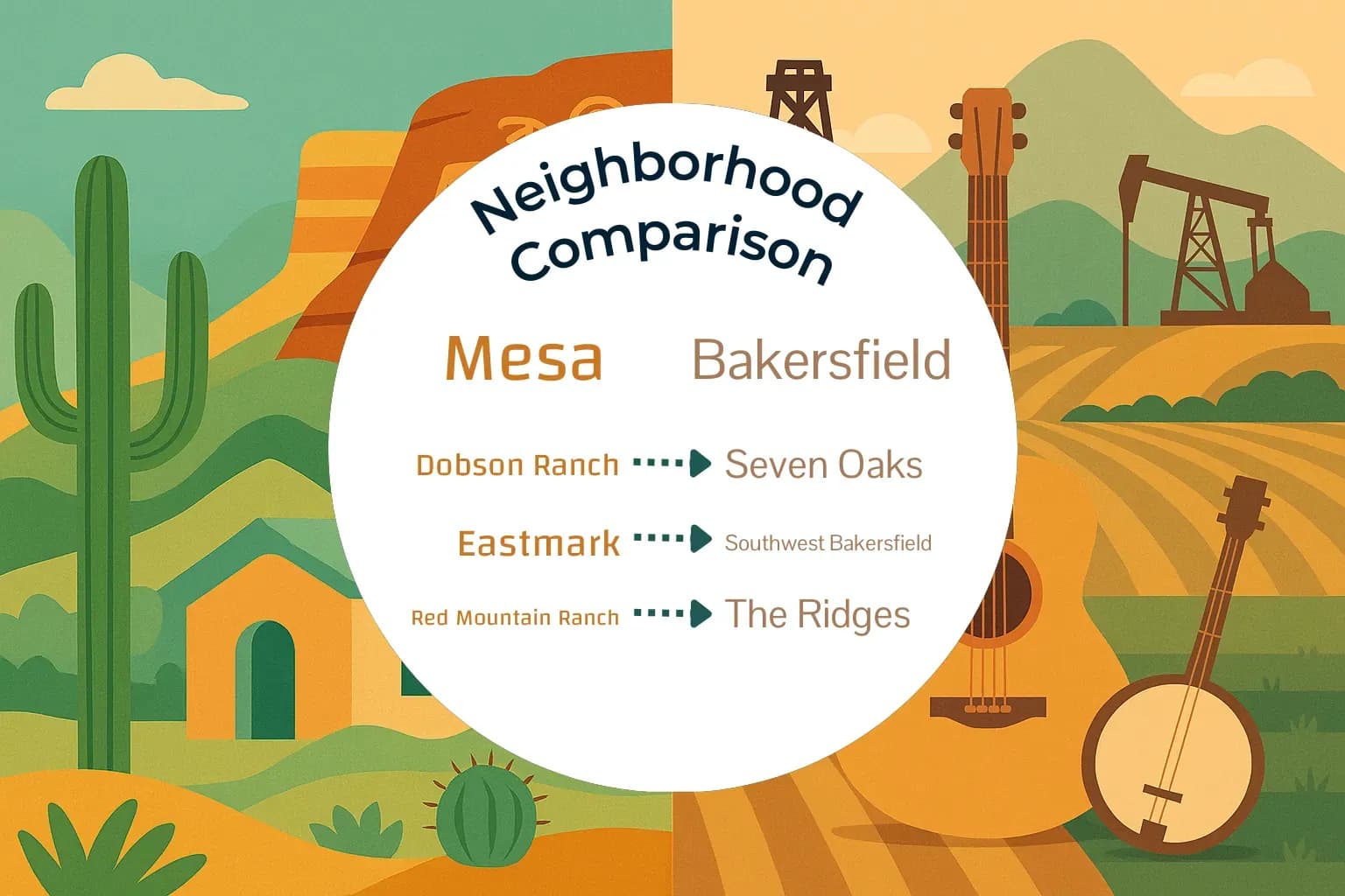 Mesa vs Bakersfield Neighborhood Comparison