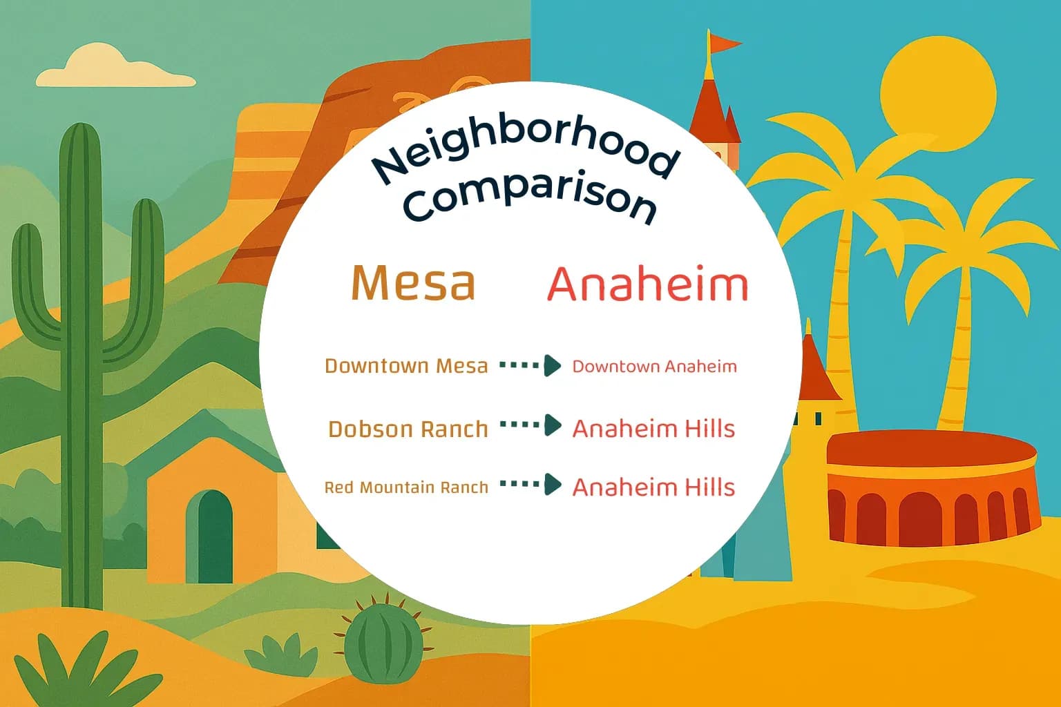 Mesa vs Anaheim Neighborhood Comparison