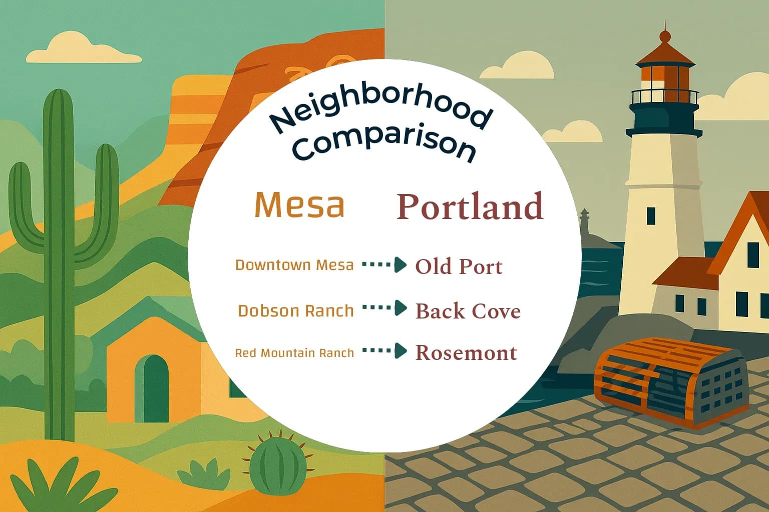 Mesa vs Portland Neighborhood Comparison