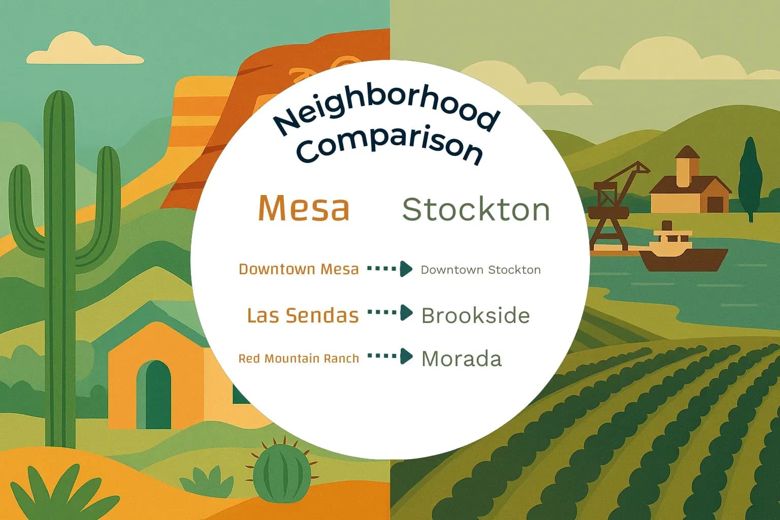 Mesa vs Stockton Neighborhood Comparison