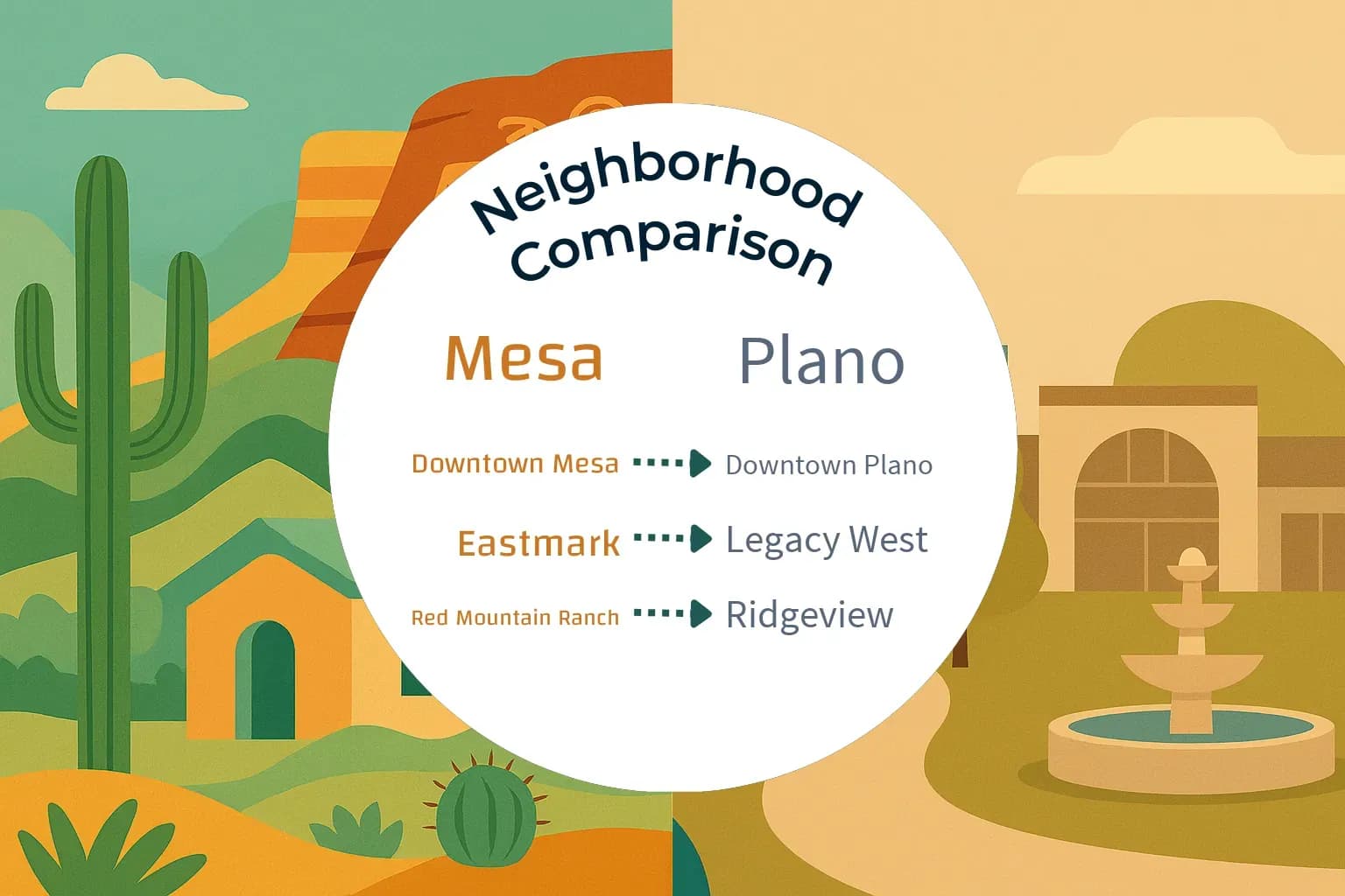 Mesa vs Plano Neighborhood Comparison
