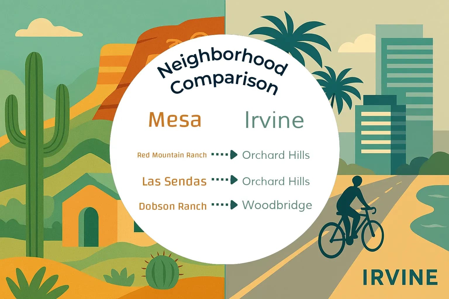 Mesa vs Irvine Neighborhood Comparison