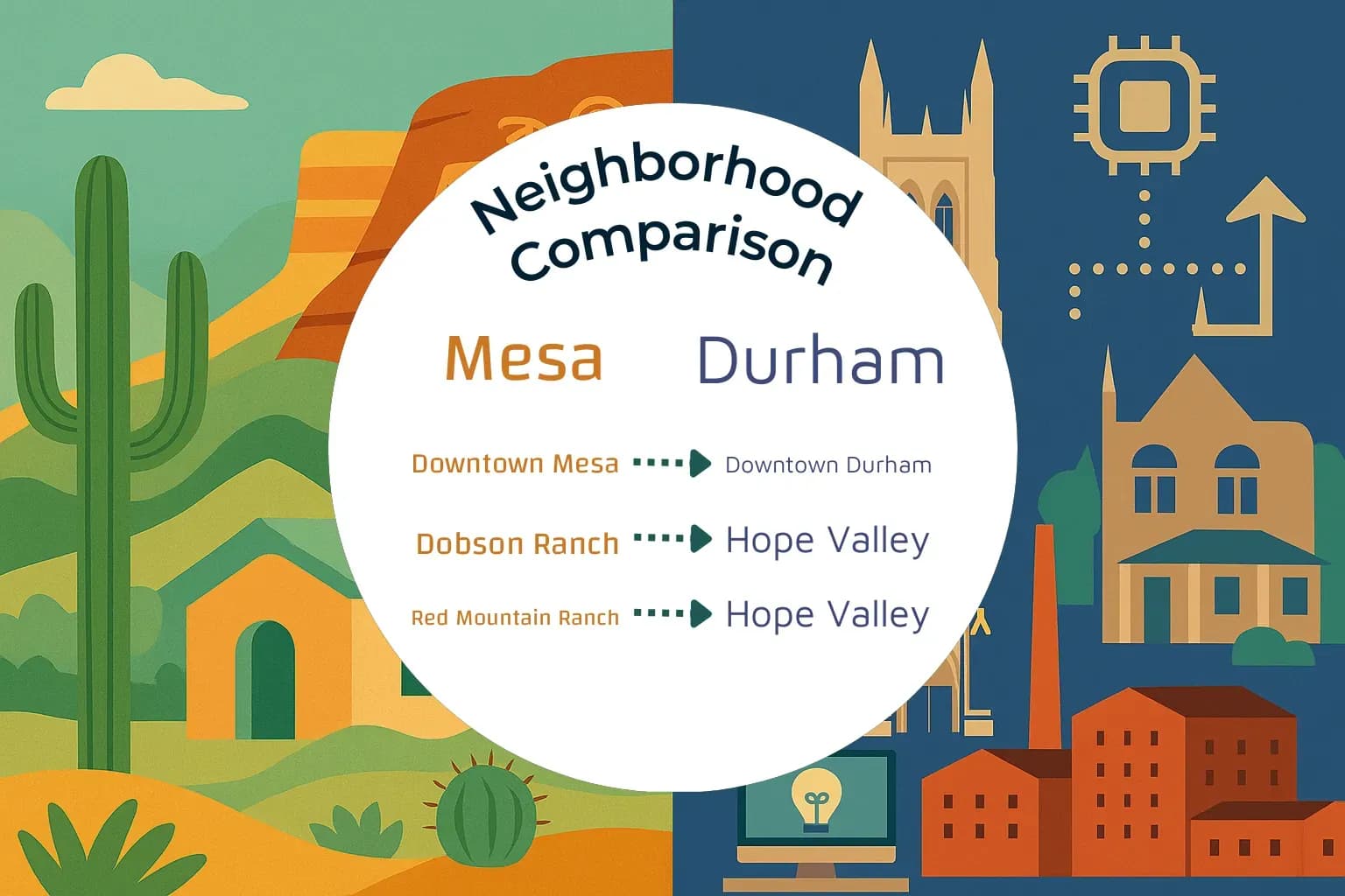 Mesa vs Durham Neighborhood Comparison