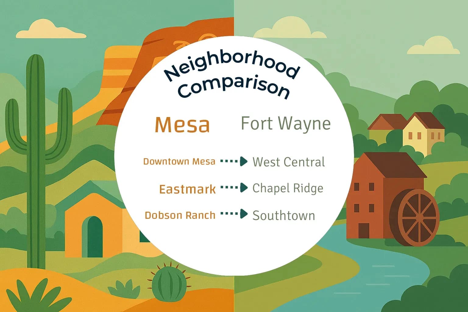 Mesa vs Fort Wayne Neighborhood Comparison