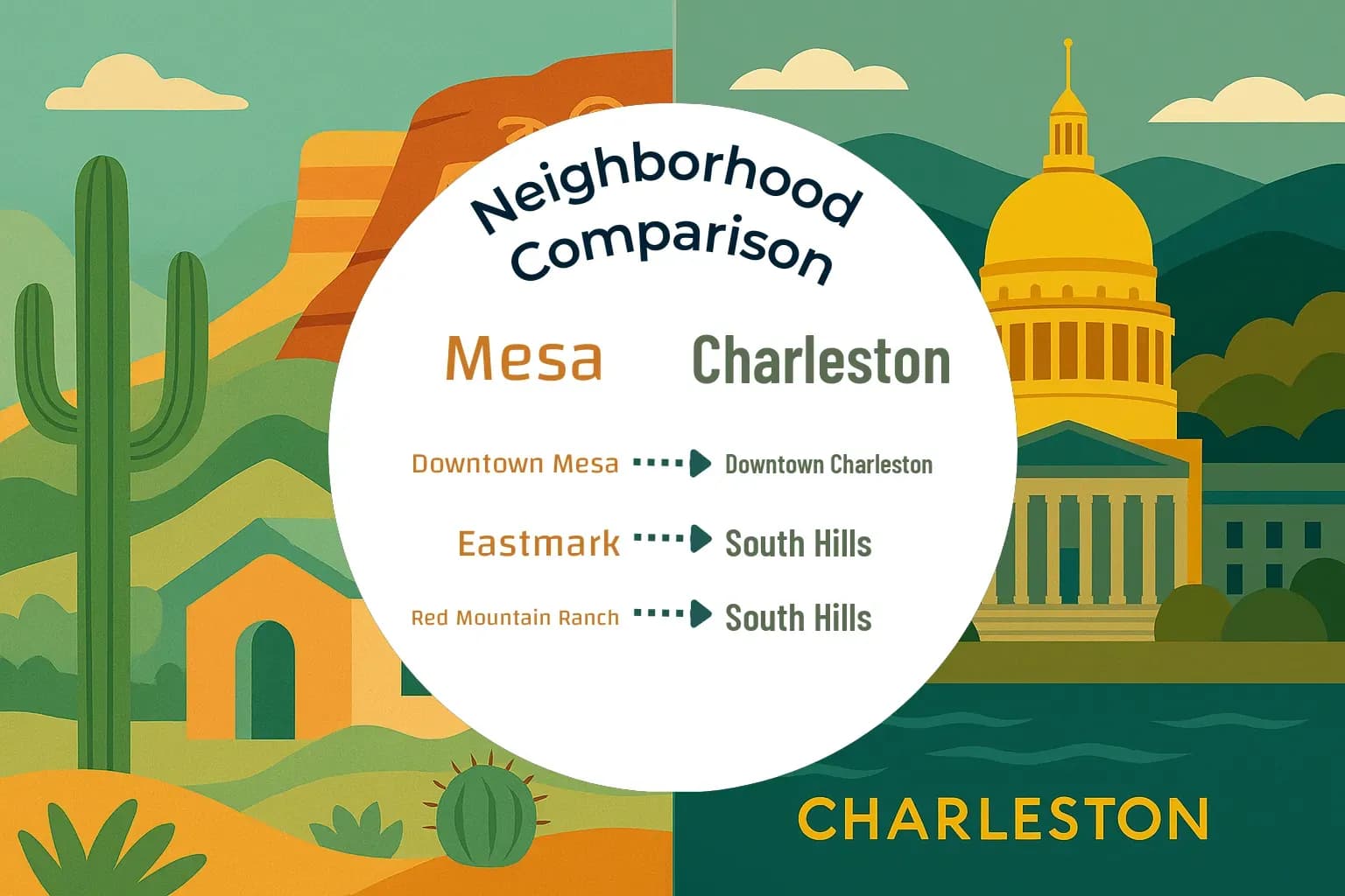 Mesa vs Charleston Neighborhood Comparison