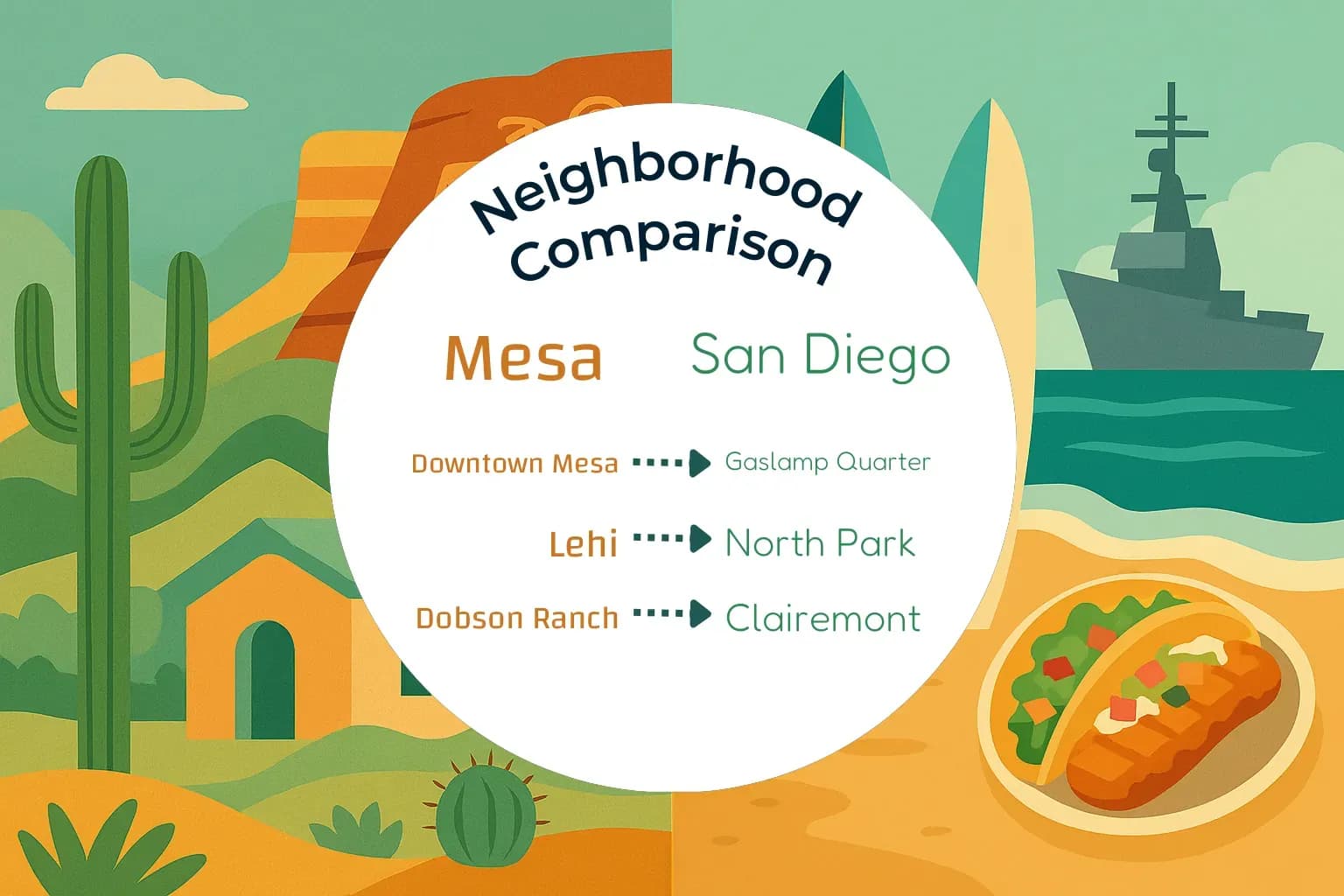 Mesa vs San Diego Neighborhood Comparison