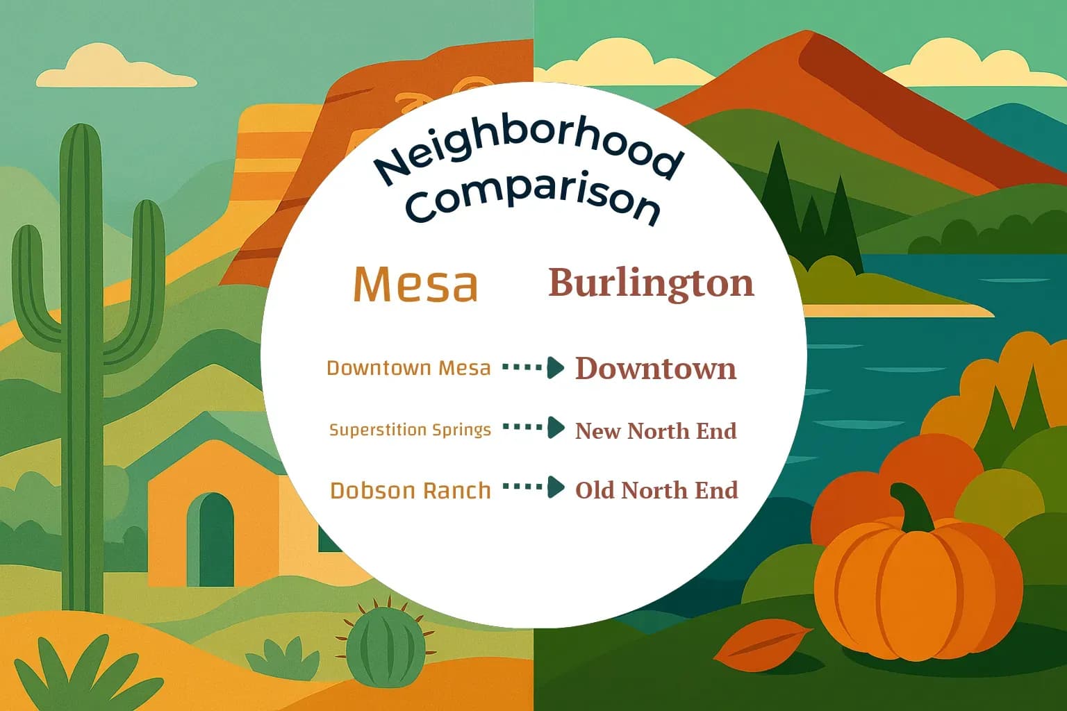 Mesa vs Burlington Neighborhood Comparison
