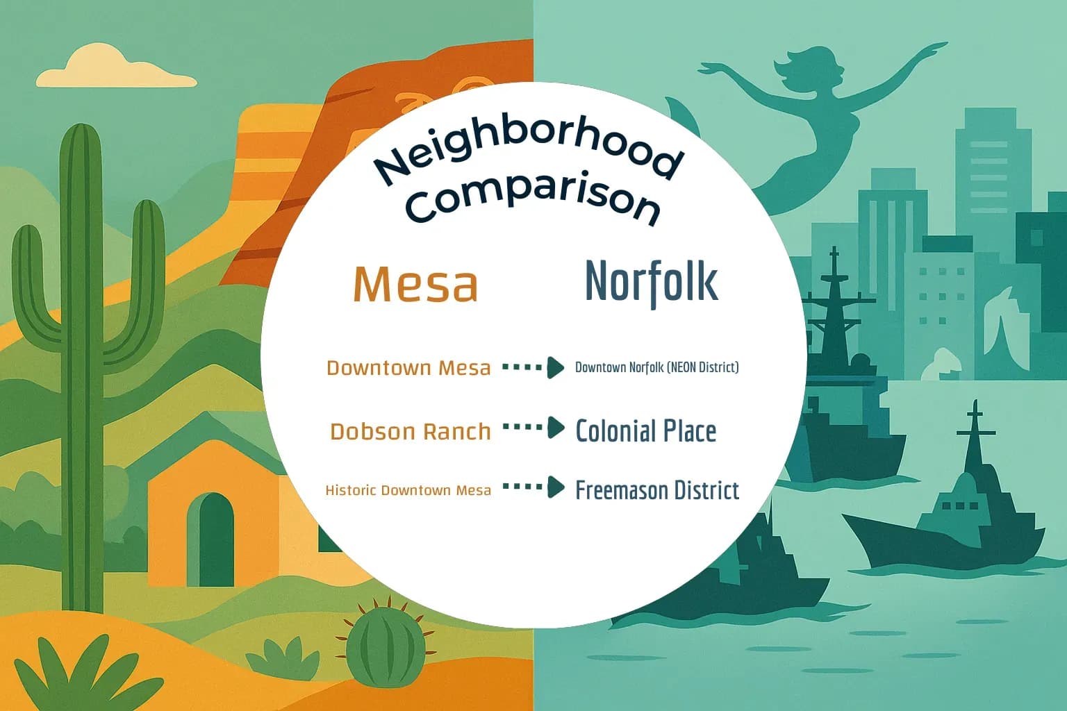 Mesa vs Norfolk Neighborhood Comparison