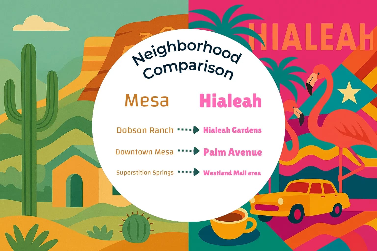 Mesa vs Hialeah Neighborhood Comparison