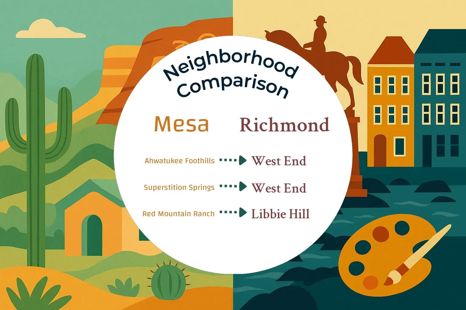 Mesa vs Richmond Neighborhood Comparison