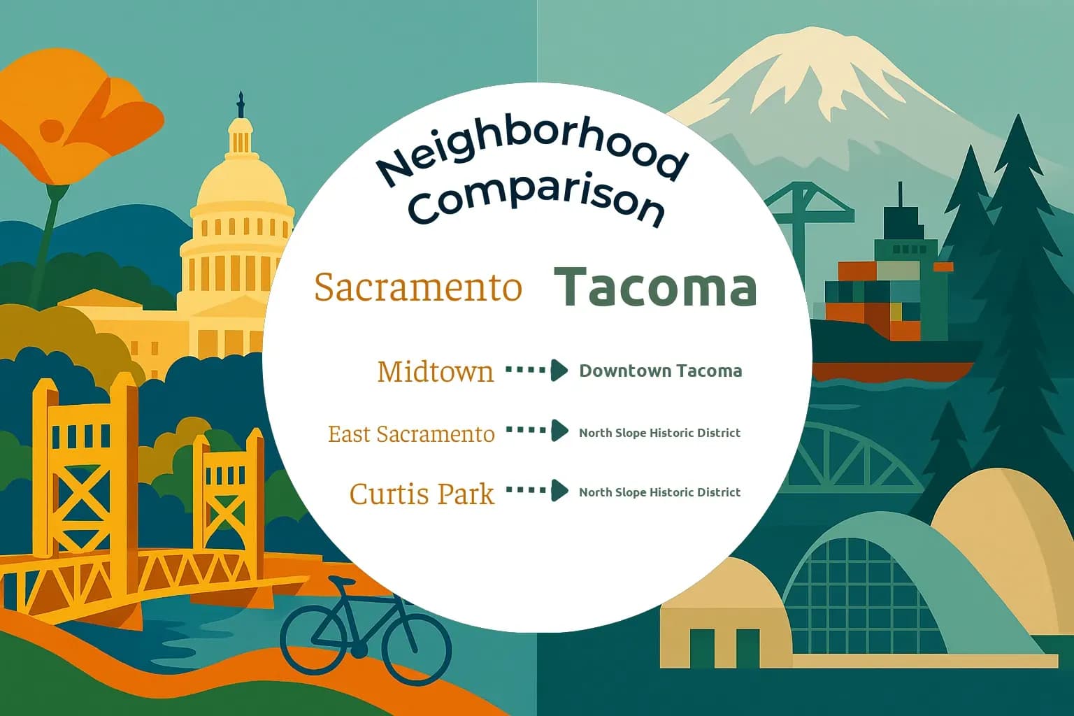 Sacramento vs Tacoma Neighborhood Comparison